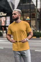 Men/Unisex Plain Half Sleeve T-Shirt — Golden Yellow