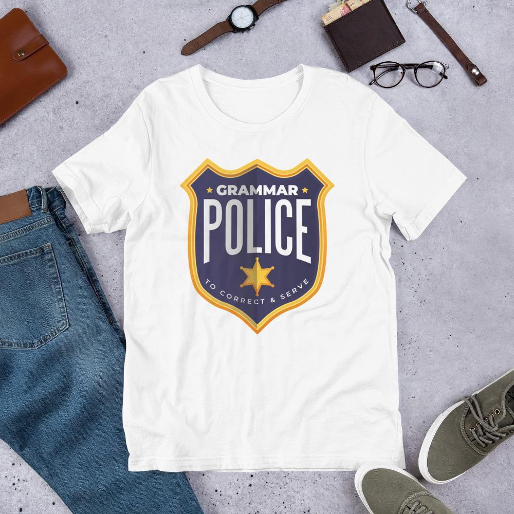 Grammar Police Half Sleeve T-Shirt — front view