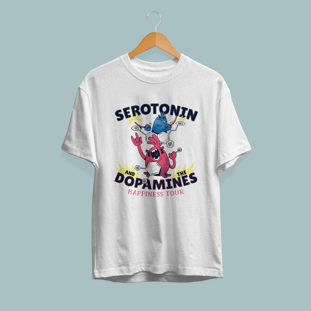Happiness Concert Half Sleeve T-Shirt — White