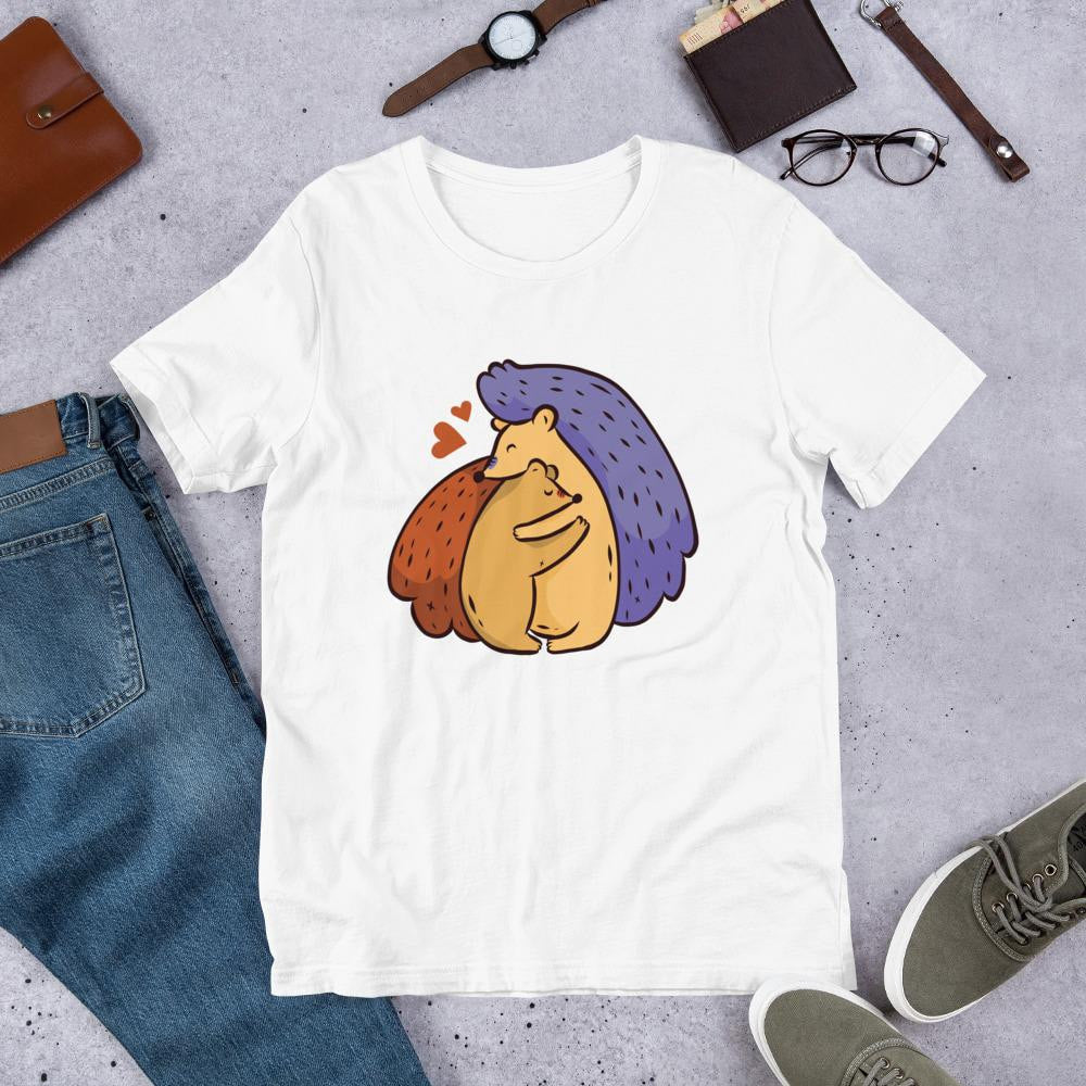 Hedgehog Love Half Sleeve T-Shirt — front view