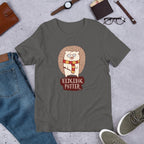 Hedgehog Potter Half Sleeve T-Shirt — Charcoal