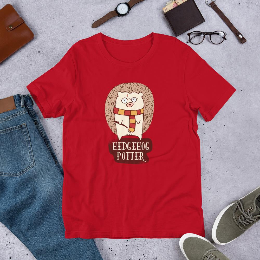Hedgehog Potter Half Sleeve T-Shirt — Red