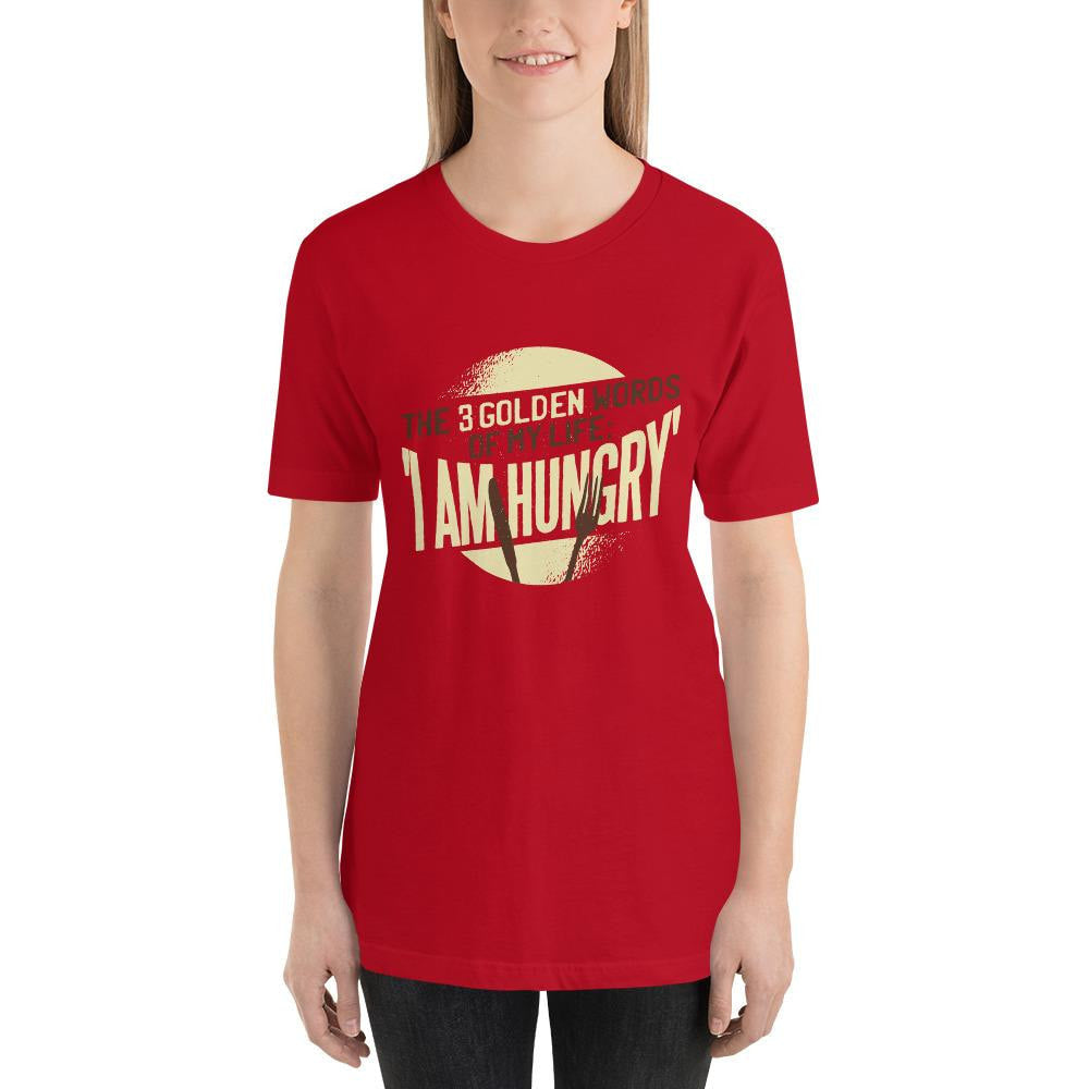 I am Hunger Half Sleeve T-Shirt — Red