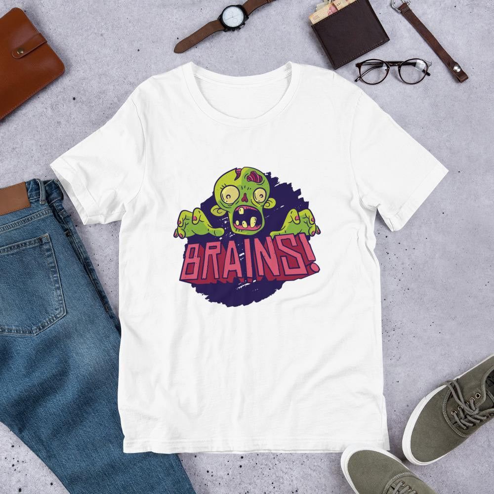 Zombie Brains Half Sleeve T-Shirt — front view