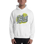 Logged Out Unisex Hooded Sweatshirt — back view