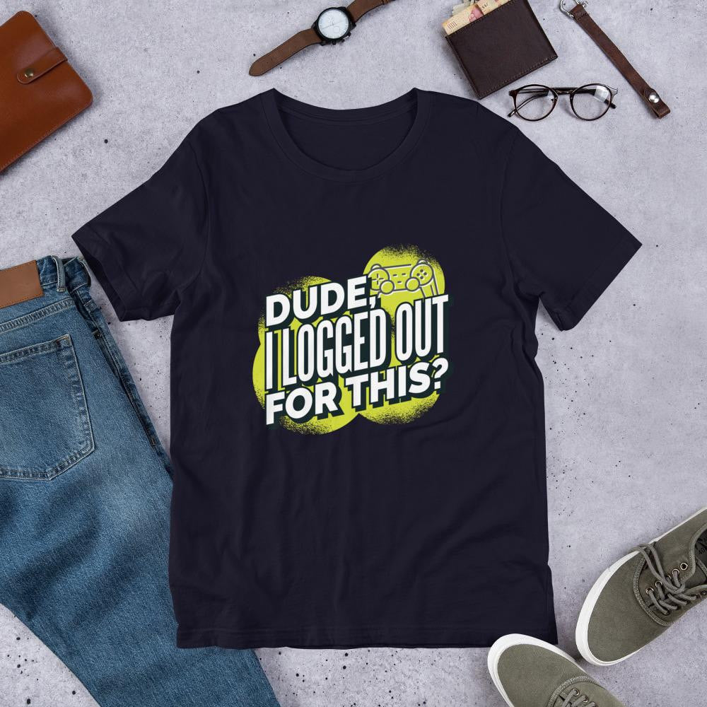 Logged Out Half Sleeve T-Shirt — Navy