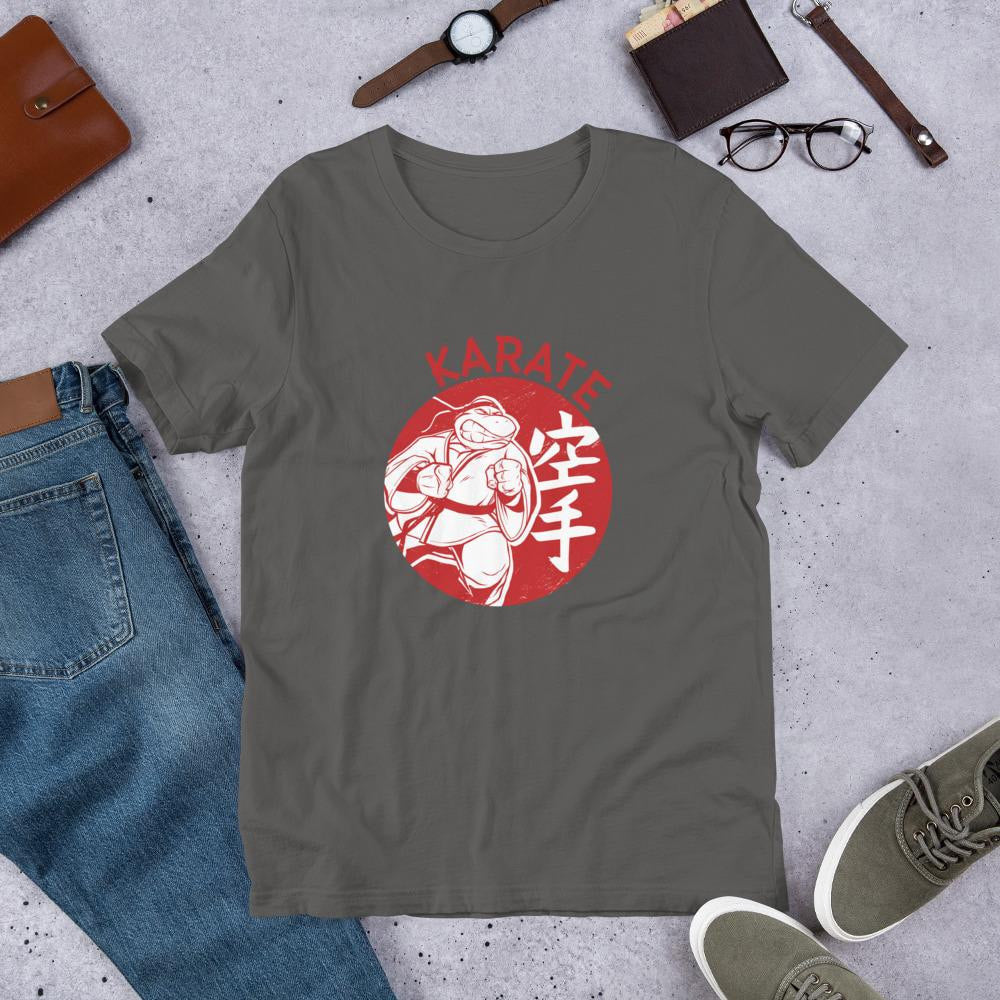 Karate Turtle Half Sleeve T-Shirt — Charcoal