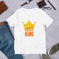 King With Crown Half Sleeve T-Shirt — White