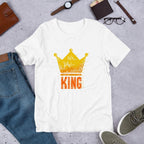 King With Crown Half Sleeve T-Shirt — White