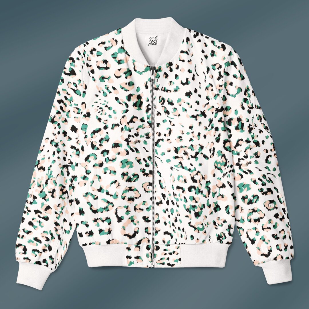 Leopard Pattern Bomber Jacket