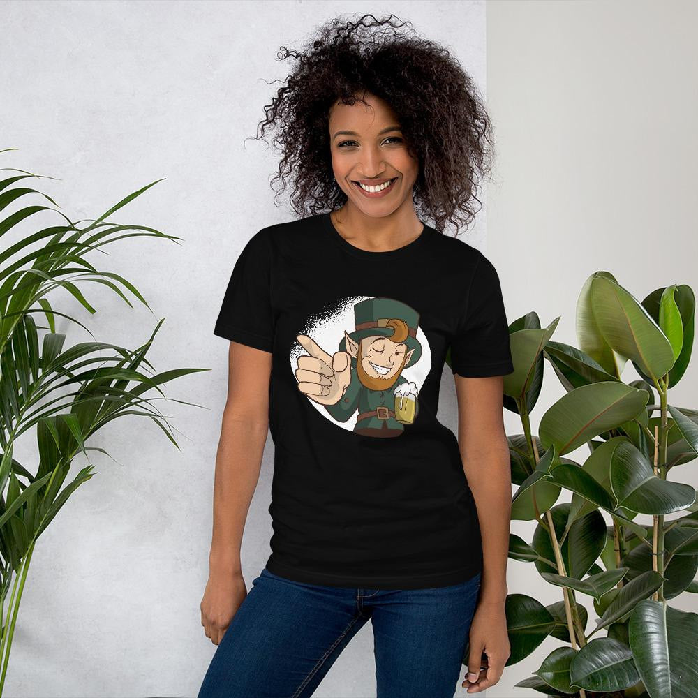 Winking Leprechaun Half Sleeve T-Shirt