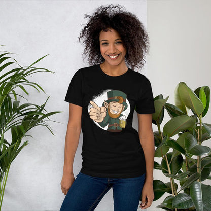 Winking Leprechaun Half Sleeve T-Shirt