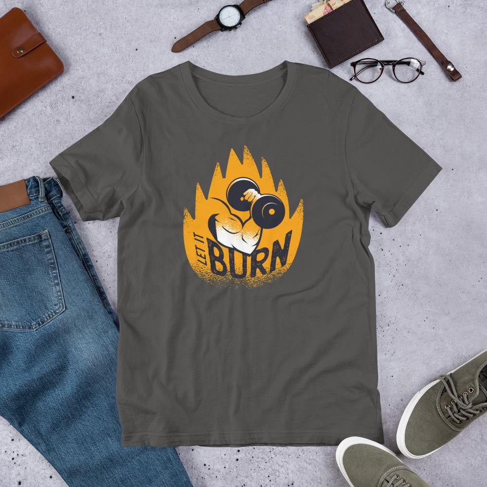 Let It Burn Half Sleeve T-Shirt — Charcoal