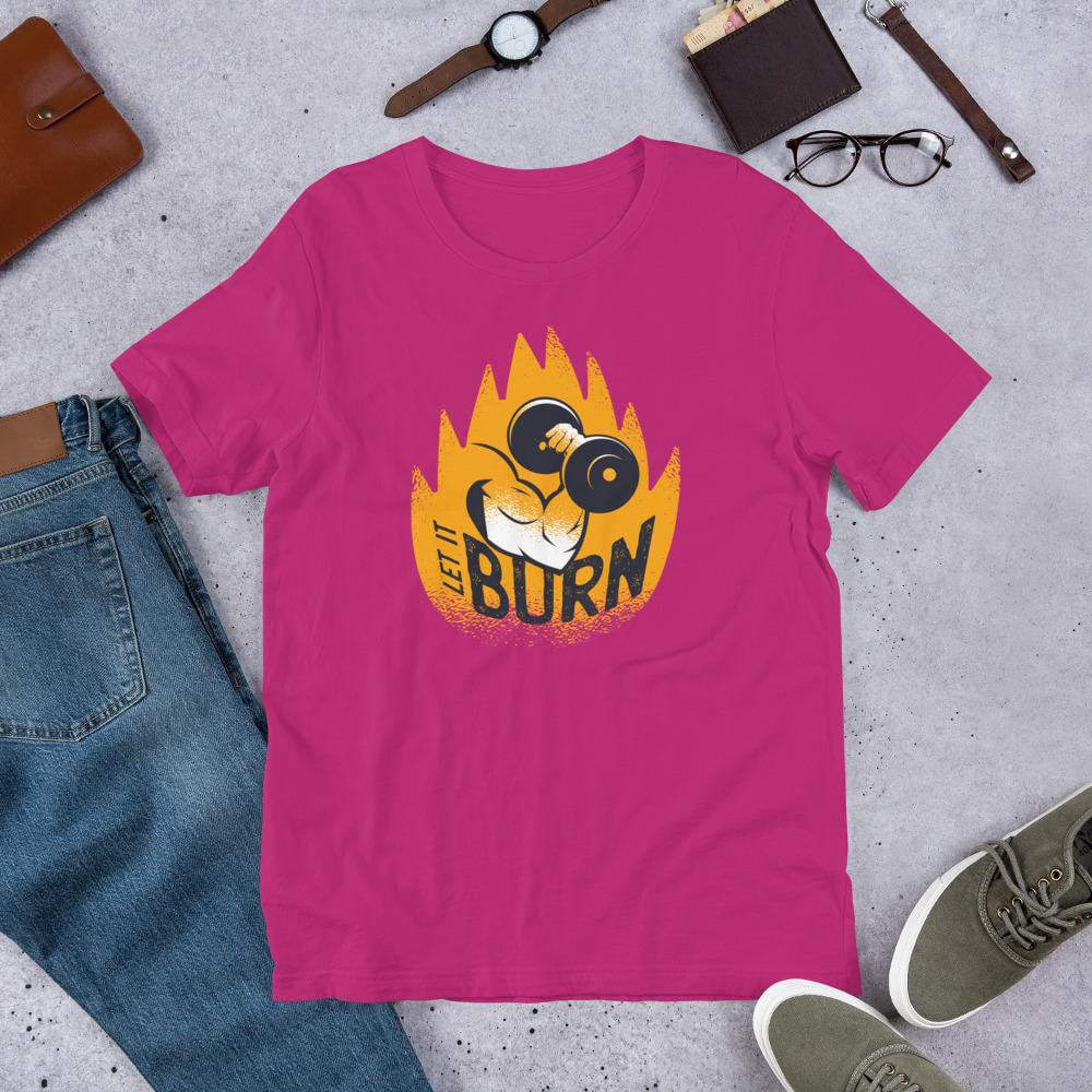 Let It Burn Half Sleeve T-Shirt — Pink