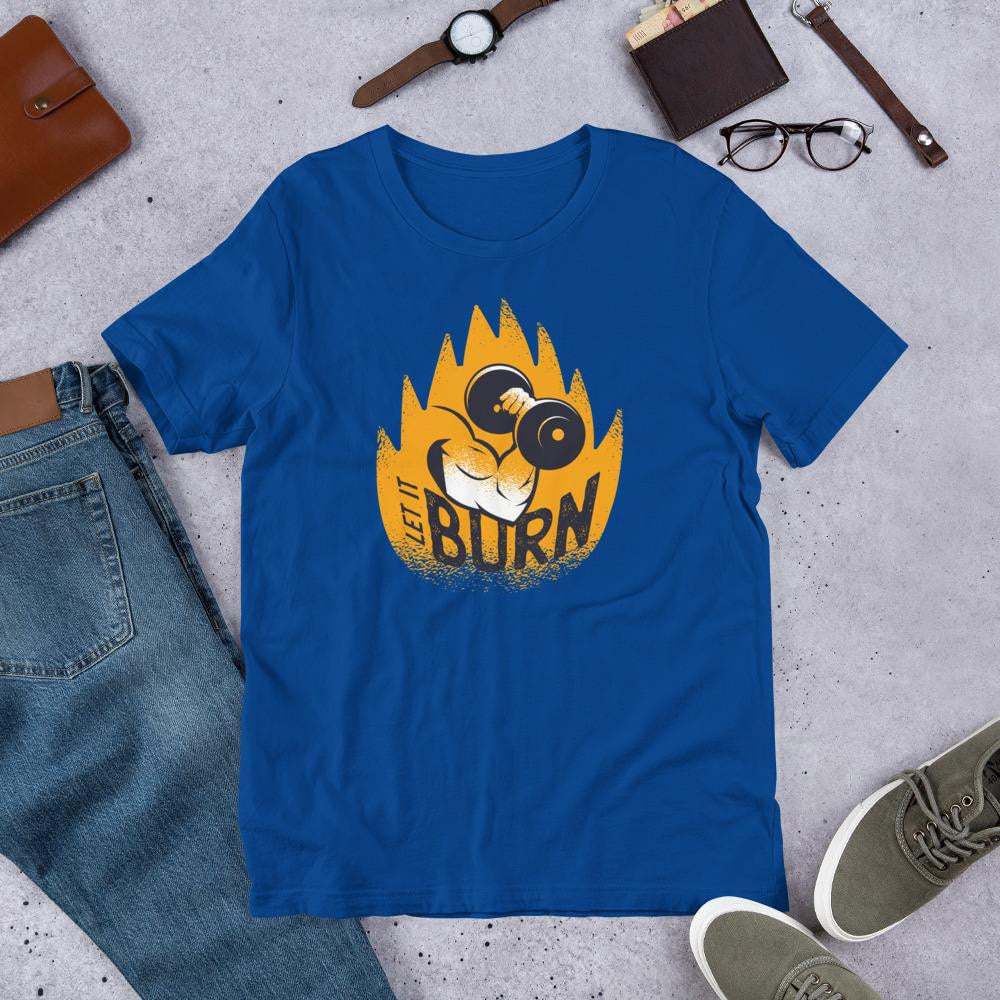 Let It Burn Half Sleeve T-Shirt — Blue