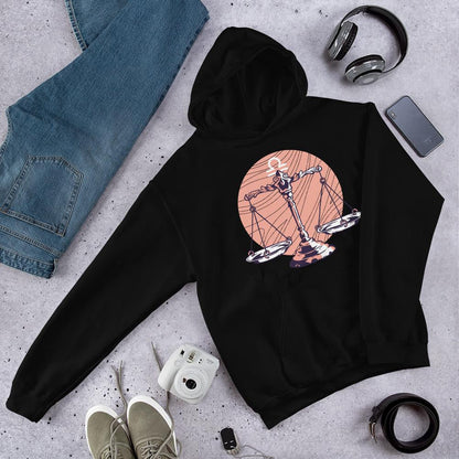 Libra Zodiac Unisex Hooded Sweatshirt