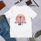 Libra Zodiac Half Sleeve T-Shirt — White