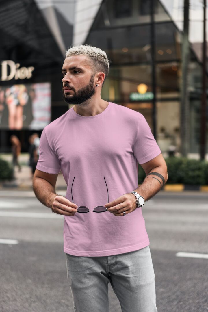 Men/Unisex Plain Half Sleeve T-Shirt