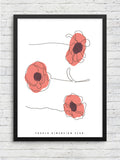 Abstract Flowers Framed Poster — A3 12 X 18 Inch