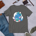 Baby Dino Half Sleeve T-Shirt — Charcoal