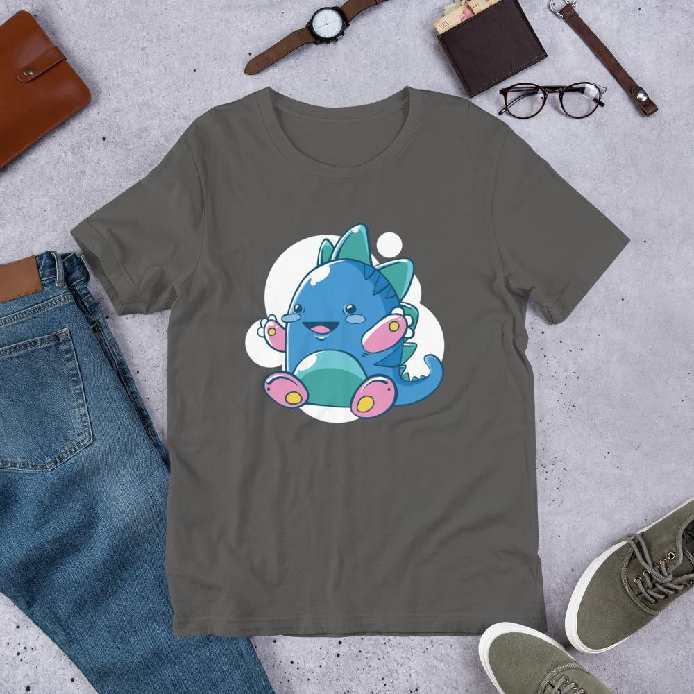 Baby Dino Half Sleeve T-Shirt — Charcoal