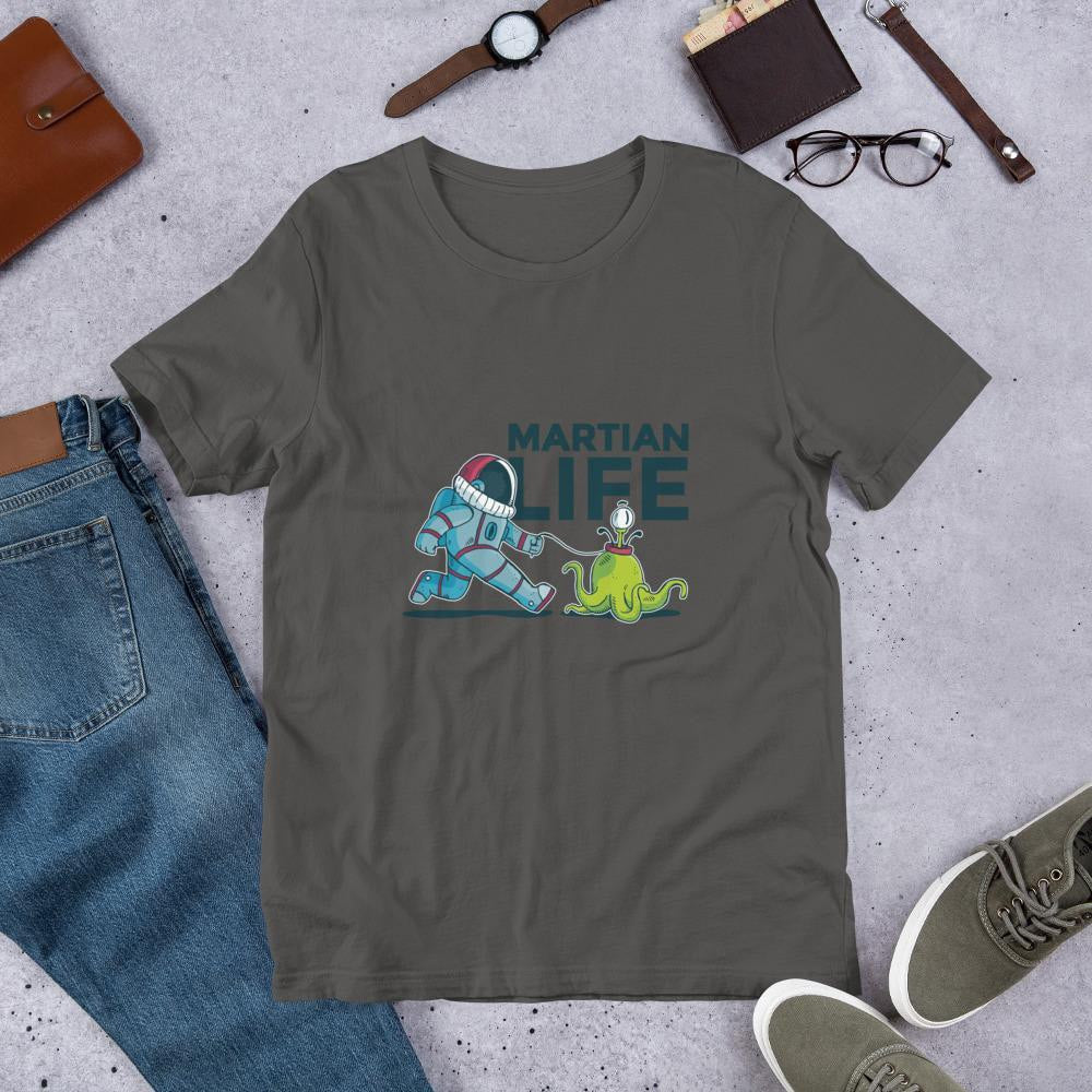 Martian Life Unisex Half Sleeve T-Shirt — Charcoal