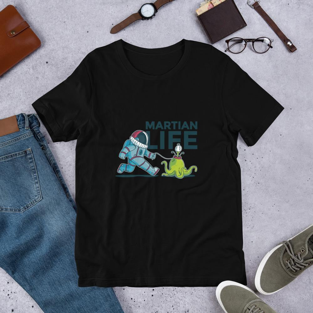 Martian Life Unisex Half Sleeve T-Shirt — Black
