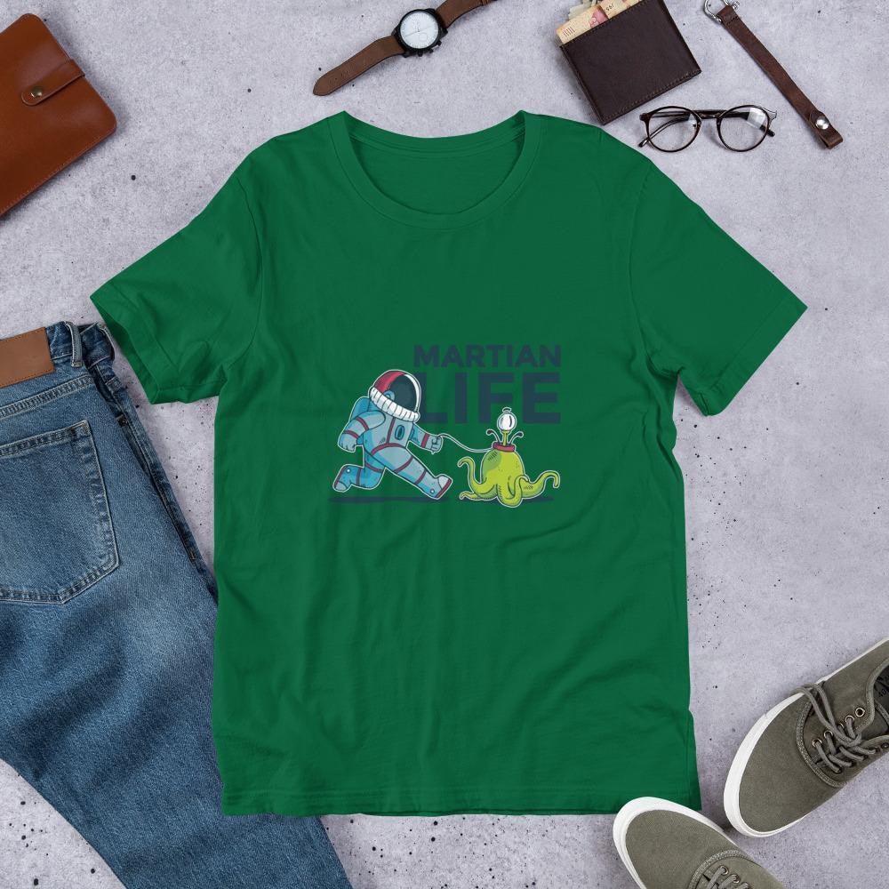 Martian Life Unisex Half Sleeve T-Shirt — Green