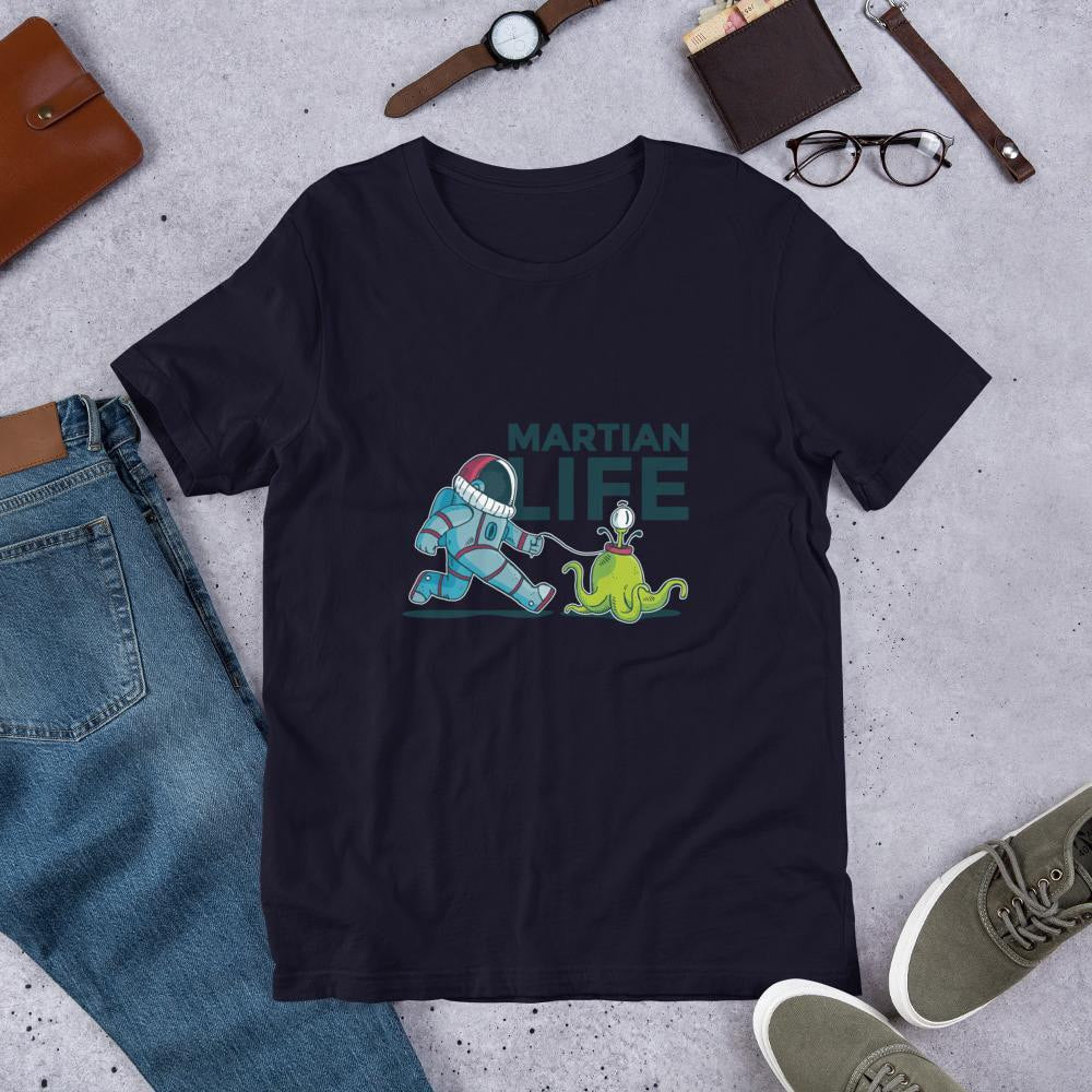 Martian Life Unisex Half Sleeve T-Shirt — Navy