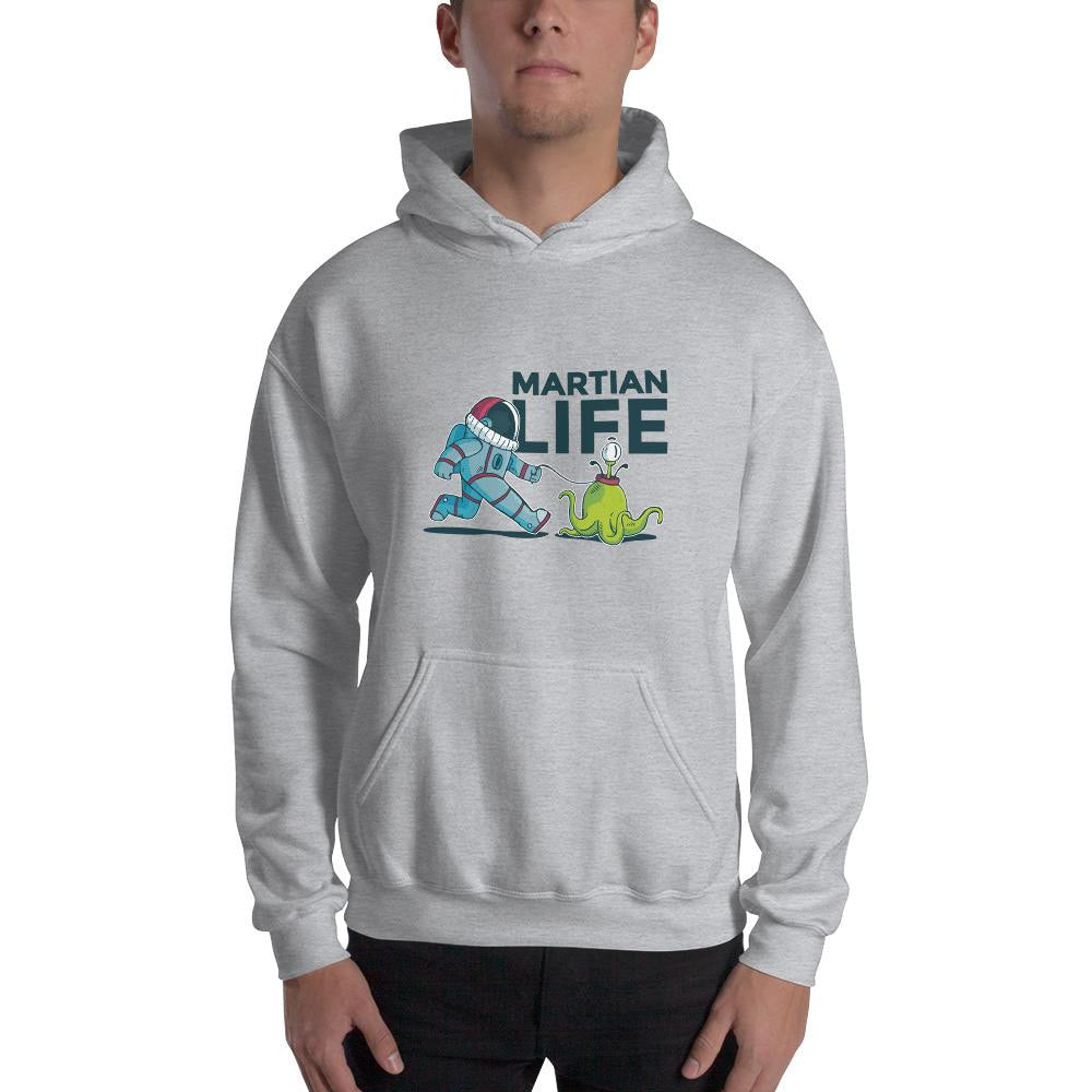 Martian Life Unisex Hooded Sweatshirt — detail view 2