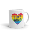Love Wins Coffee Mug — front view