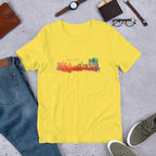 Madrid Skyline Half Sleeve T-Shirt — Yellow