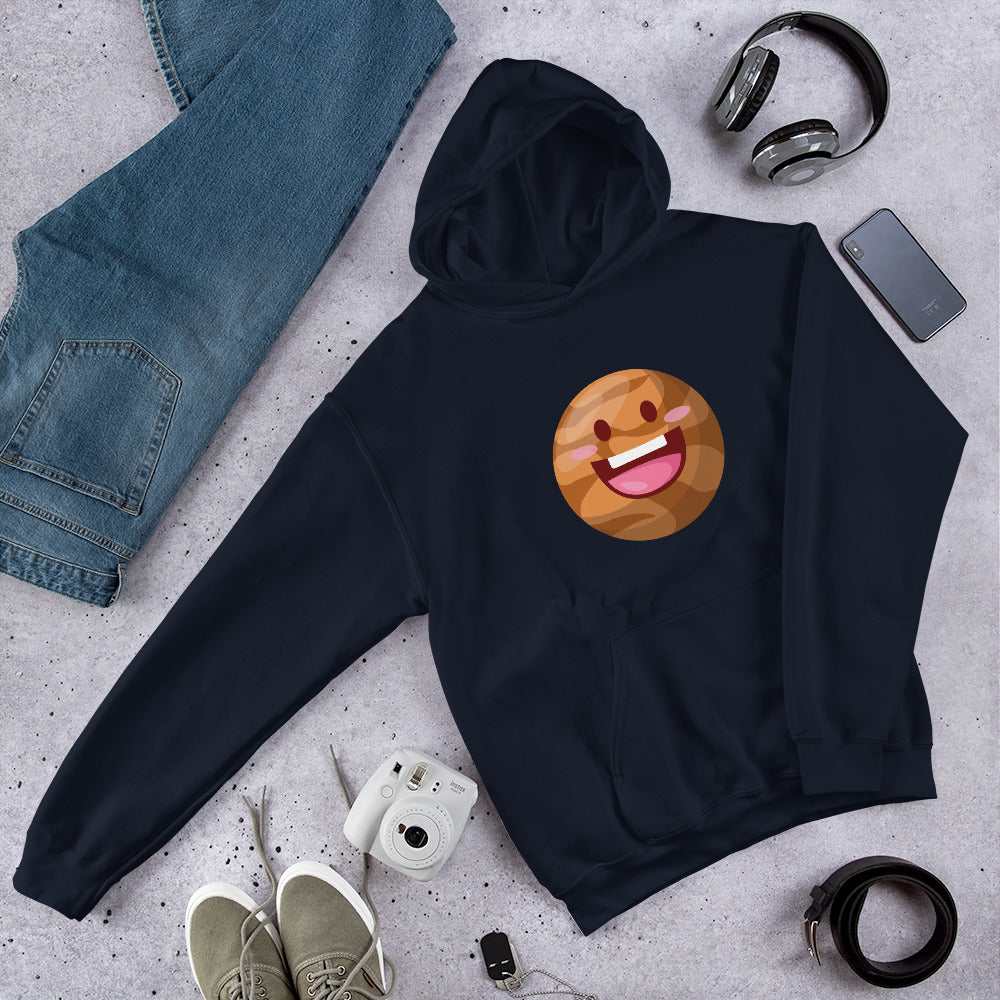 Mars Cartoon Unisex Hooded Sweatshirt — Navy