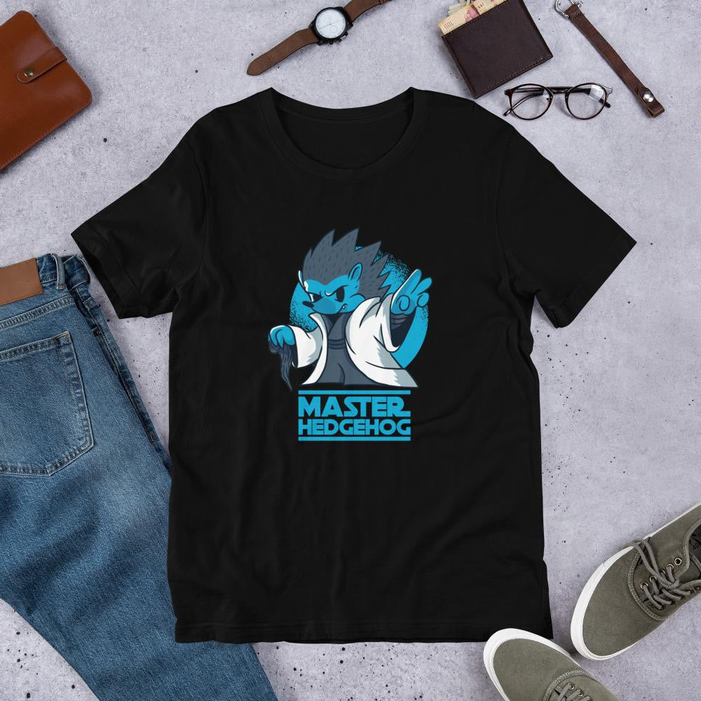 Master Hedgehog Half Sleeve T-Shirt — Black