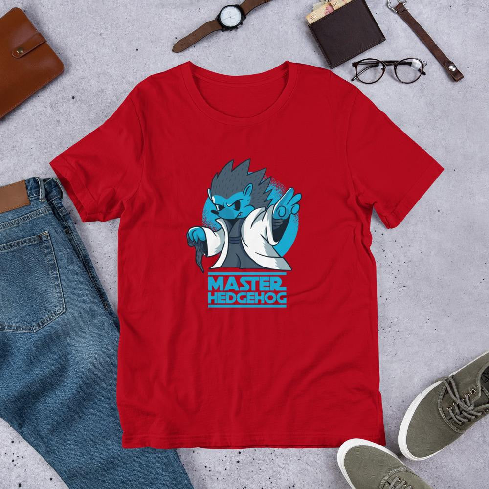 Master Hedgehog Half Sleeve T-Shirt — Red