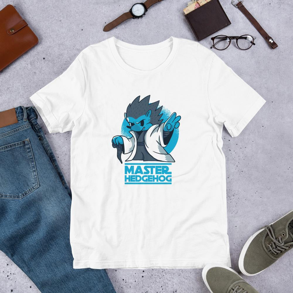 Master Hedgehog Half Sleeve T-Shirt — White