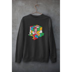 Melting Cube Unisex Sweatshirt — Black