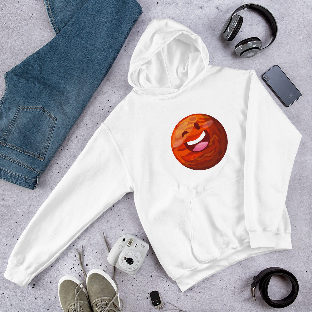 Mercury Cartoon Unisex Hooded Sweatshirt — White