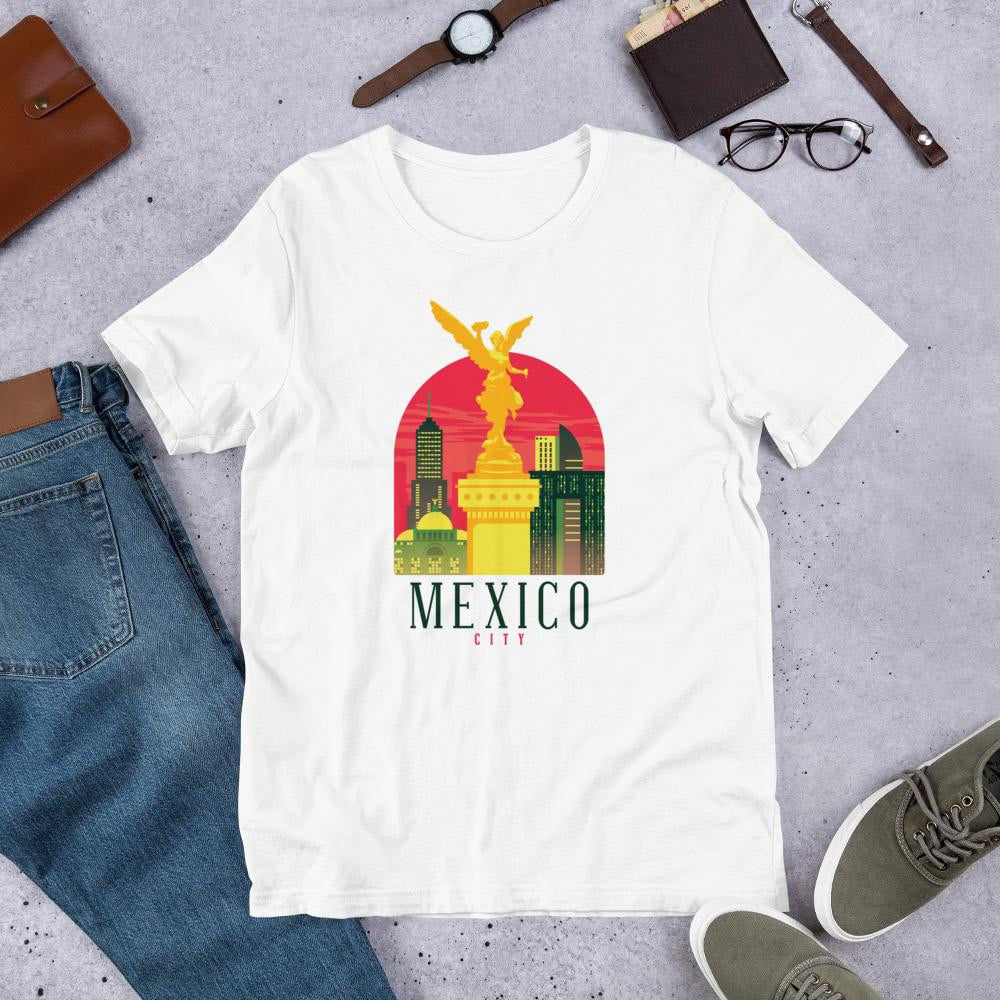 Mexico City Half Sleeve T-Shirt — White