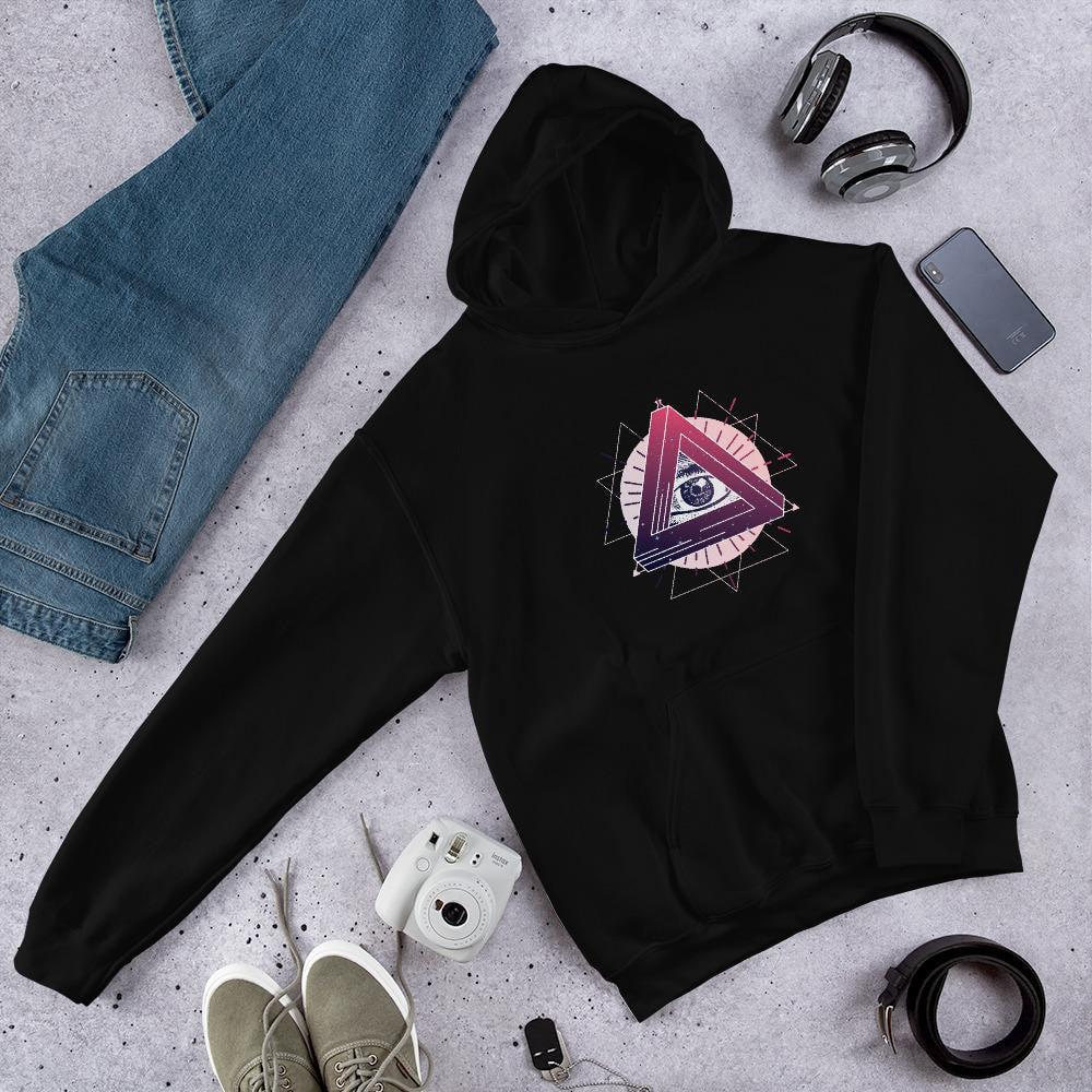 Mystic Eye Unisex Hooded Sweatshirt — Black
