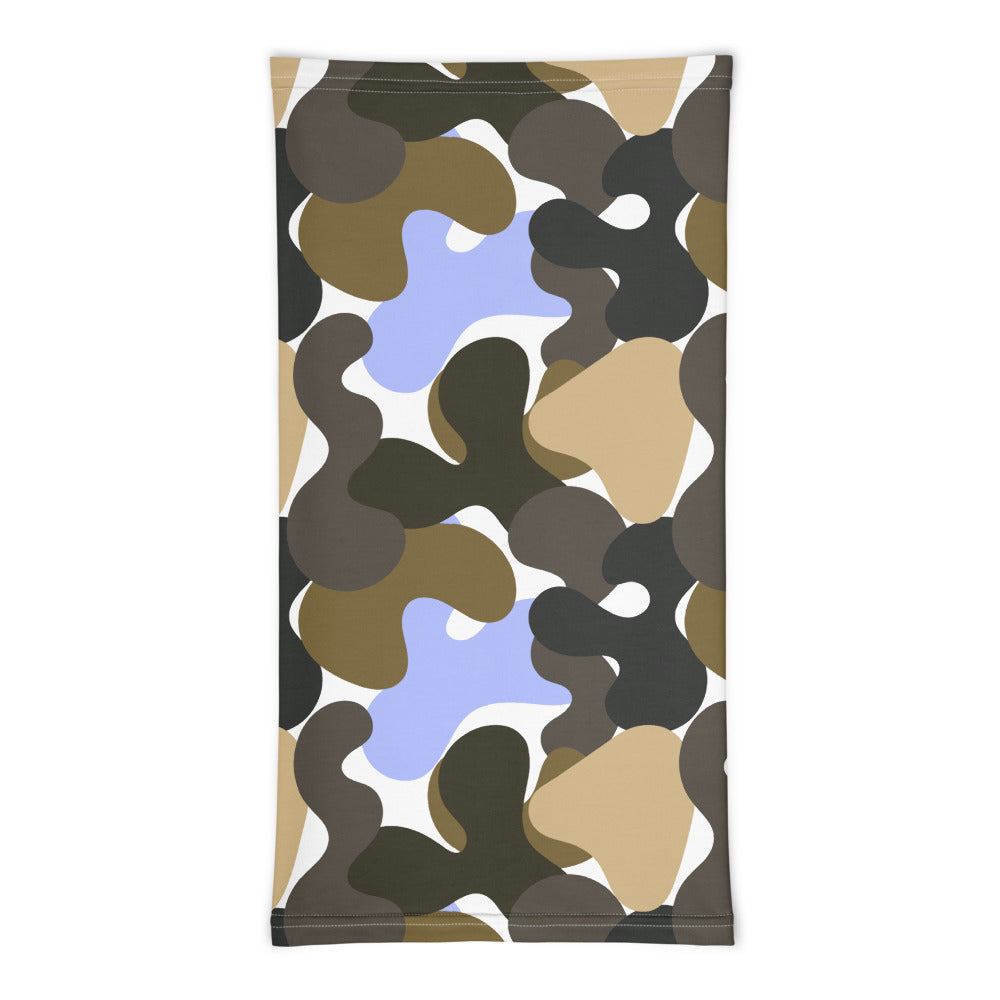 Modern Shape Pattern Neck Gaiter #Coffee