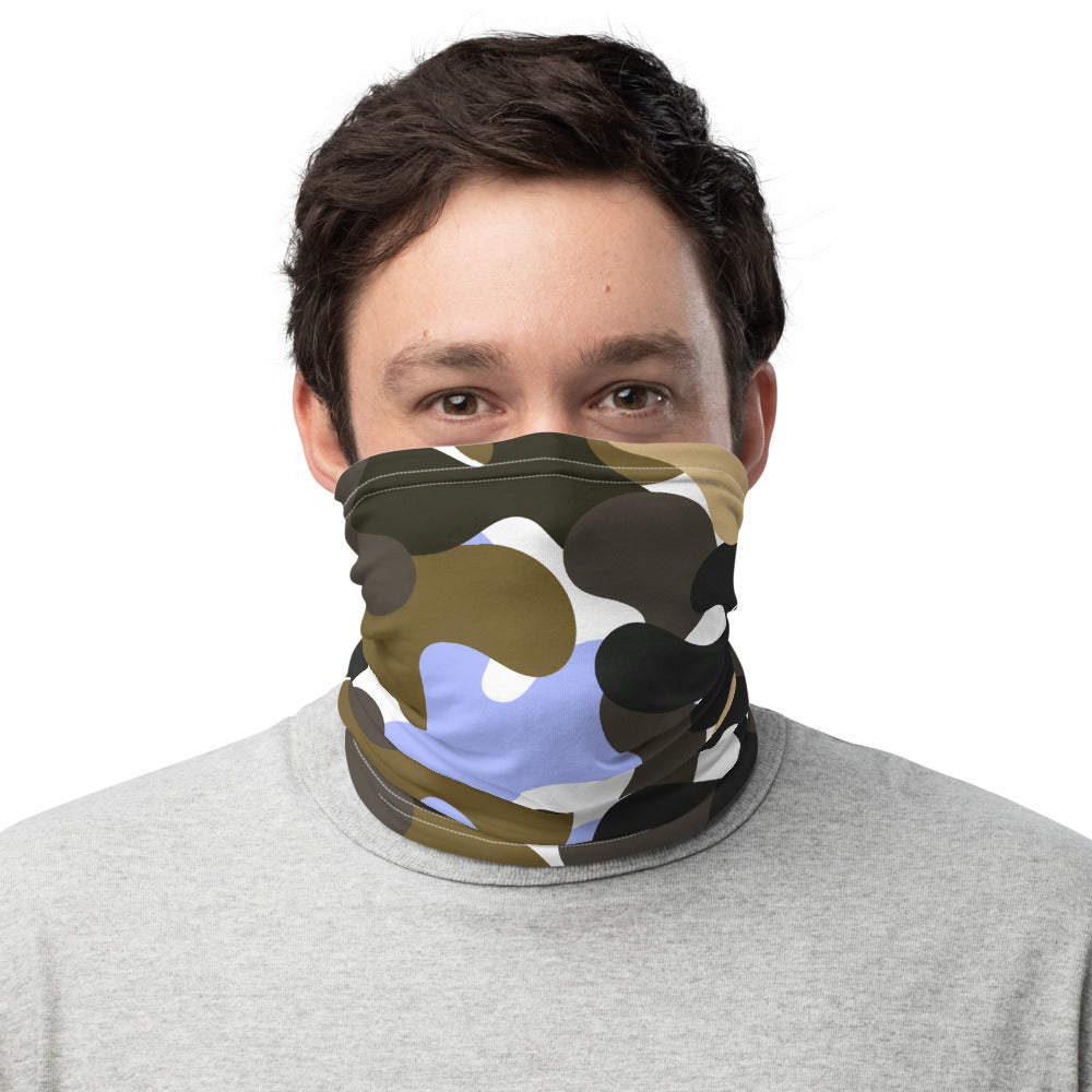Modern Shape Pattern Neck Gaiter #Coffee
