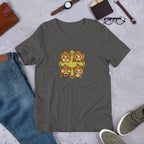 Monkey Phone Half Sleeve T-Shirt — Charcoal