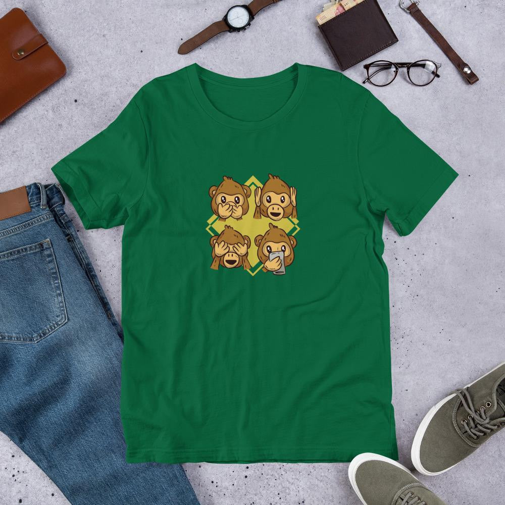 Monkey Phone Half Sleeve T-Shirt