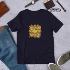Monkey Phone Half Sleeve T-Shirt — Navy
