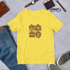Monkey Phone Half Sleeve T-Shirt — Yellow