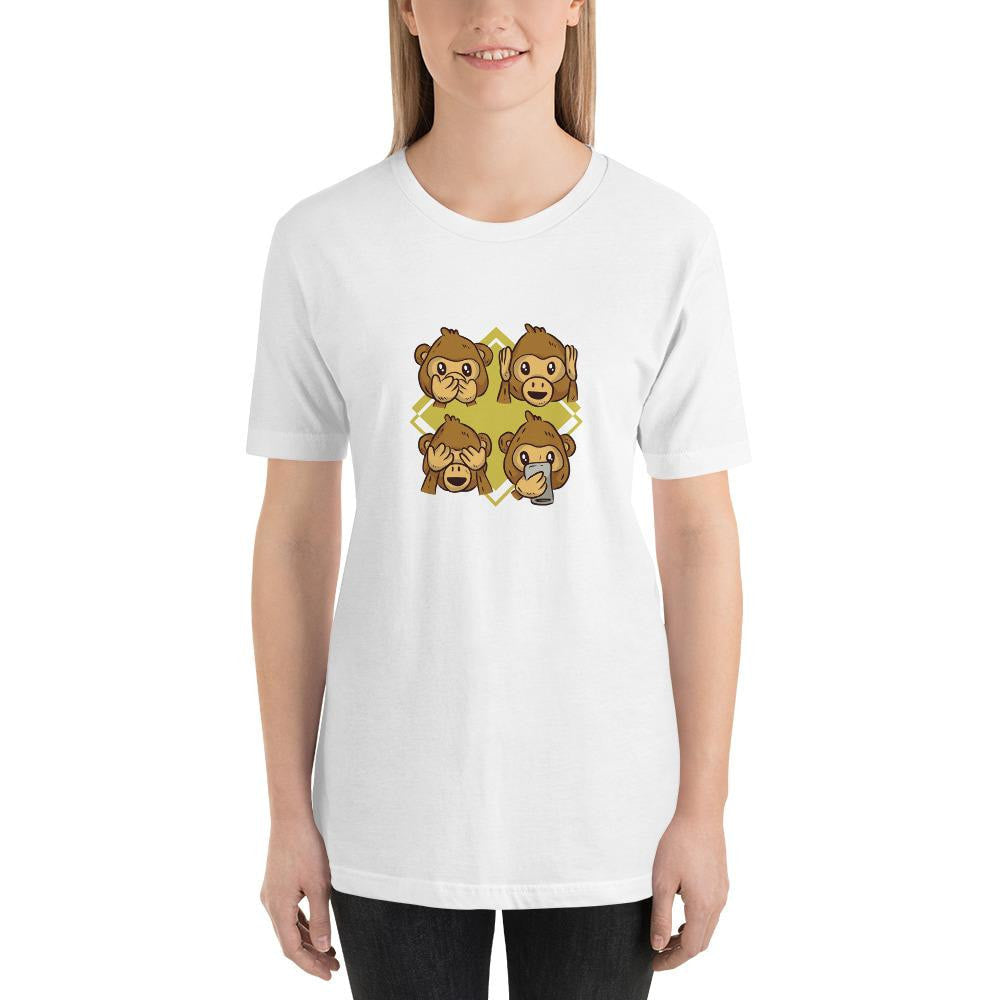 Monkey Phone Half Sleeve T-Shirt — detail view 10