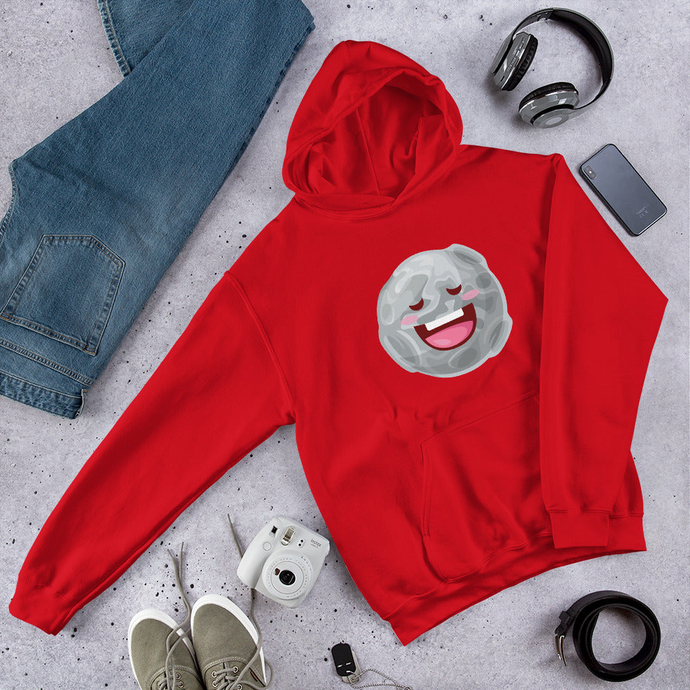 Moon Cartoon Unisex Hooded Sweatshirt — Red