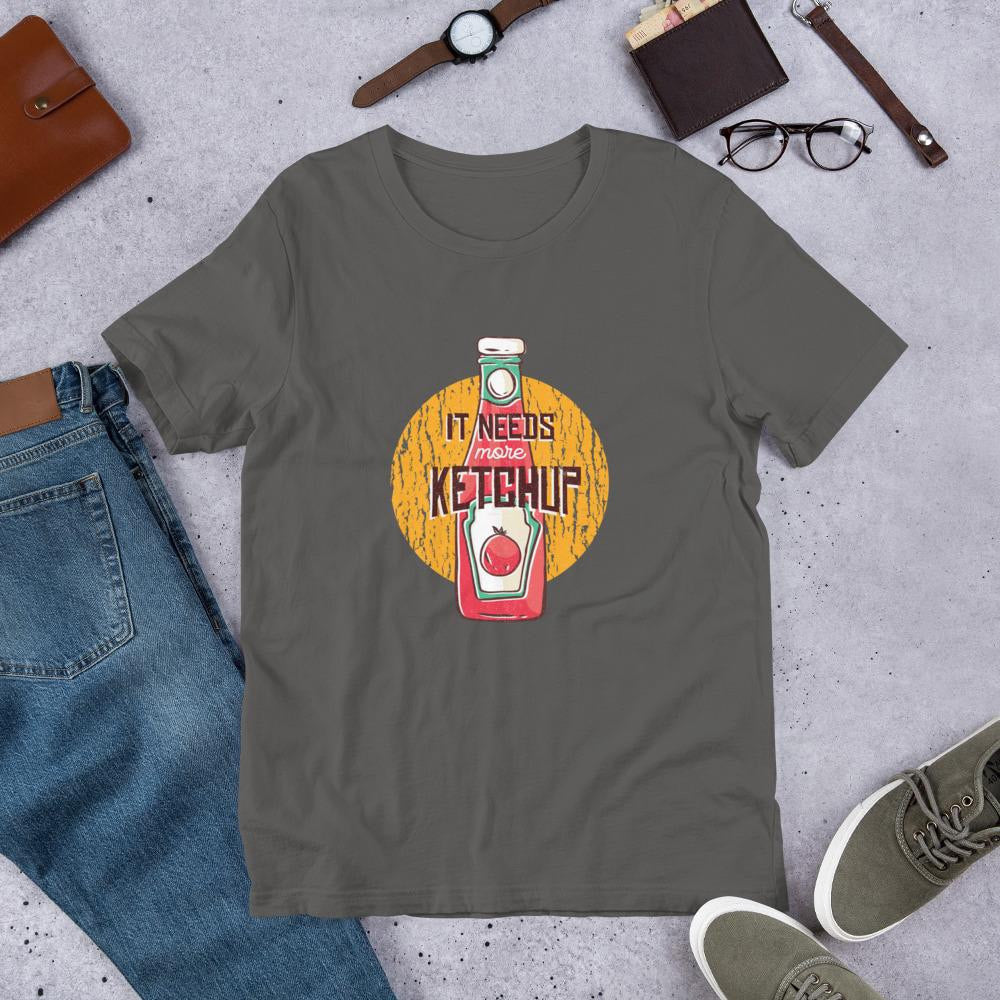 More Ketchup Half Sleeve T-Shirt — Charcoal