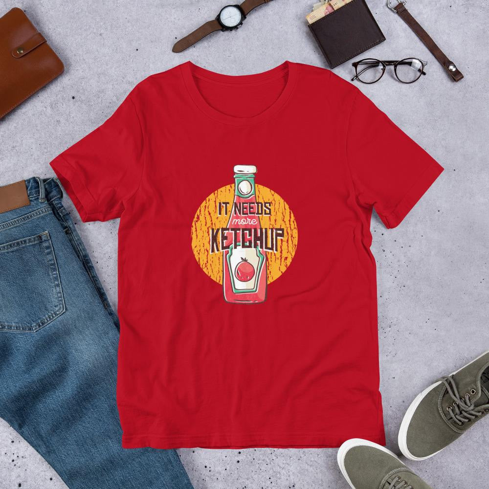 More Ketchup Half Sleeve T-Shirt — Red